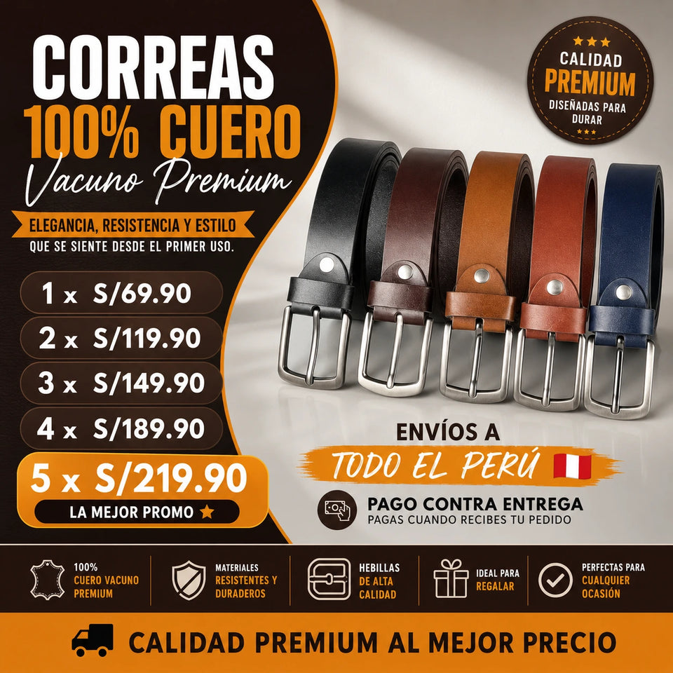 Correas 100% Cuero Clasica | HOMBRE